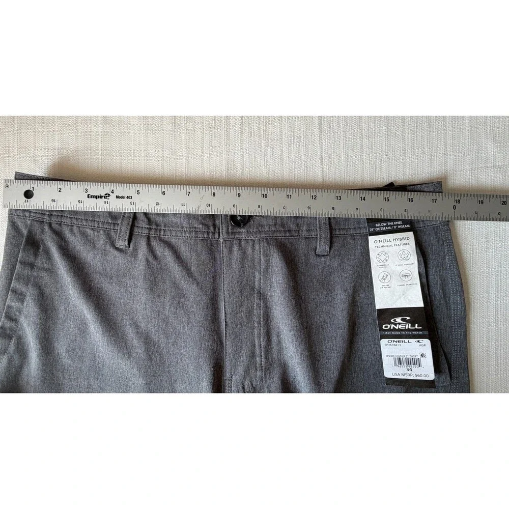 O'Neill Hybrid Shorts Mens 34 Gray Reserve Heather 21